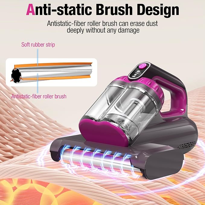 Mattress Vacuum Cleaner, 17Kpa 650W Bed Vacuum Cleaner, 273nm UV-C Light & - Image 6