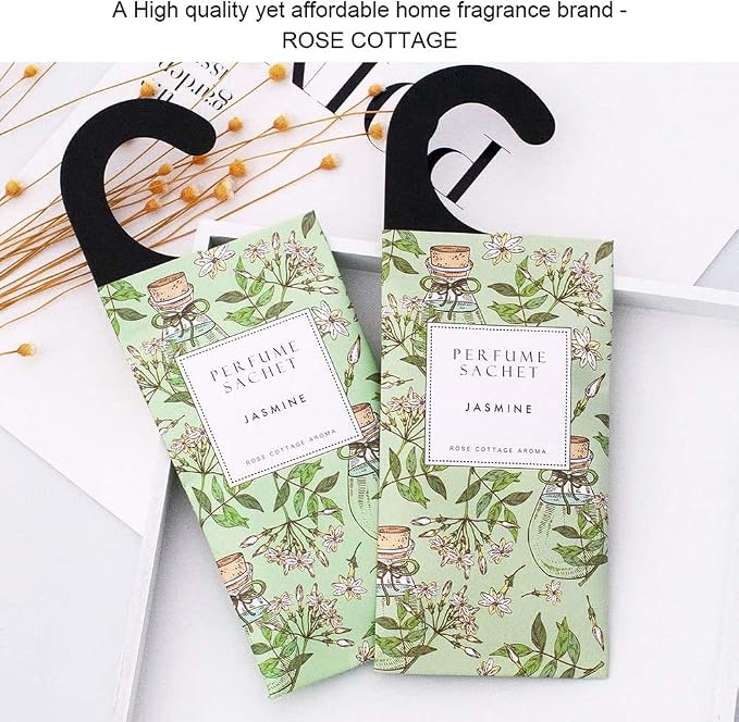 ROSE COTTAGE Large 12 Packs Jasmine Hanging Closet Deodorizer Air Freshener - Image 6
