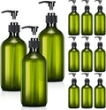 Tessco for you 12 Pack Green Soap Dispenser Empty Plastic Pump Bottles by Tessco