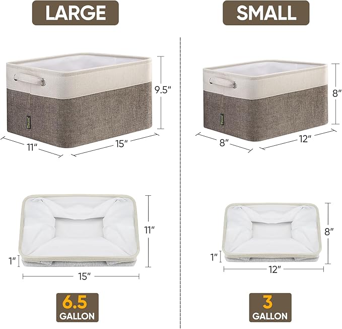 BALEINE 3 Pack Fabric Storage Bins - Image 2