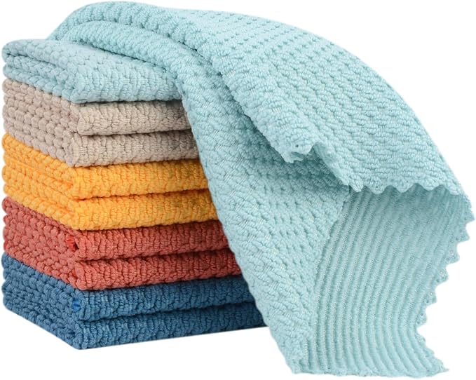SINLAND Microfiber Dish Cloth for Washing Dishes Rags Best Kitchen Washcloth by SINLAND