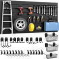 DoCred Slatwall Paneling Organizer, 4x2 FT PVC Garage Slat Wall Storage Systems by DoCred