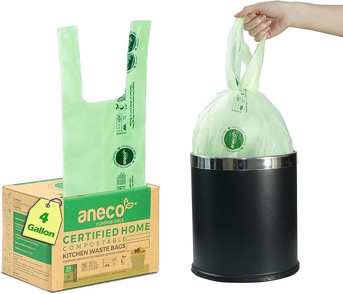 ANECO 4 Gallon Compostable Food Waste Bags by ANECOCOMPOSTABLE