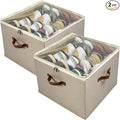 Shoe Organizer for Closet, 2 Pack Shoe Storage Bins by Vexalora