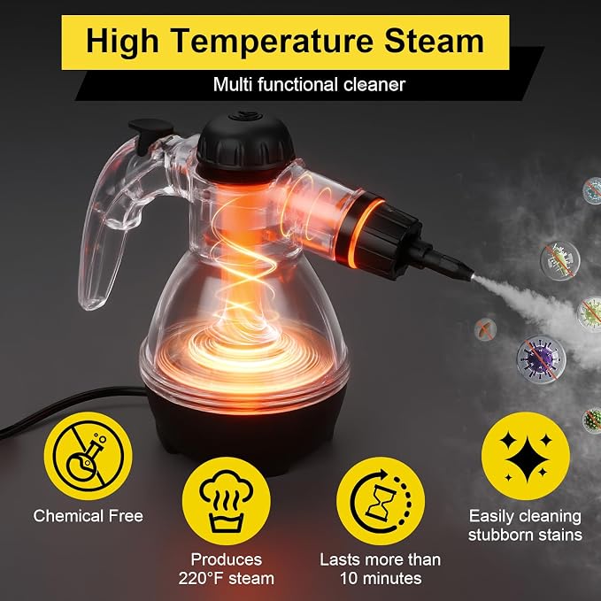 Handheld Steam Cleaner for Home, Powerful Pressurized Steam Cleaner Natural - Image 4