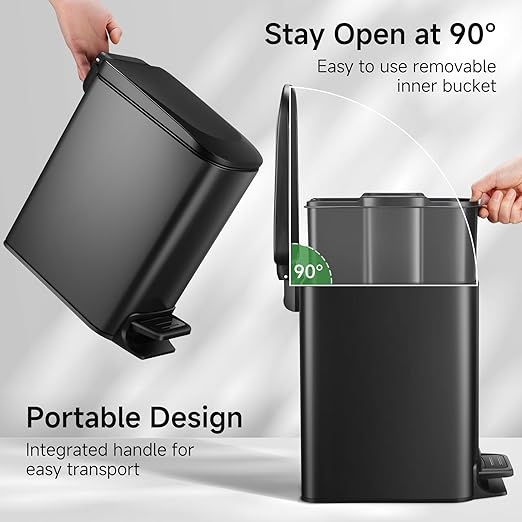 TIPGO Slim Bathroom Trash Can - Image 4