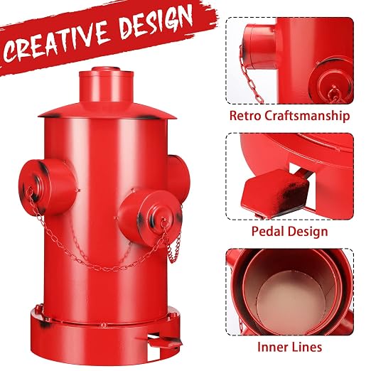 Hoolerry Fire Hydrant Trash Can Retro Creative Garbage Can - Image 4