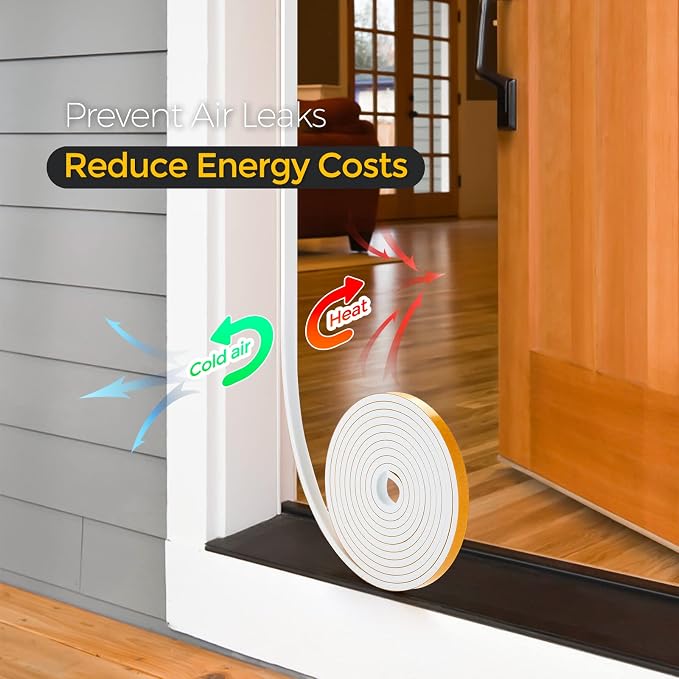 60 Feet Weather Stripping Door Seal, 1/4" Wide X 1/8" Thick Door Seal Strip - Image 6
