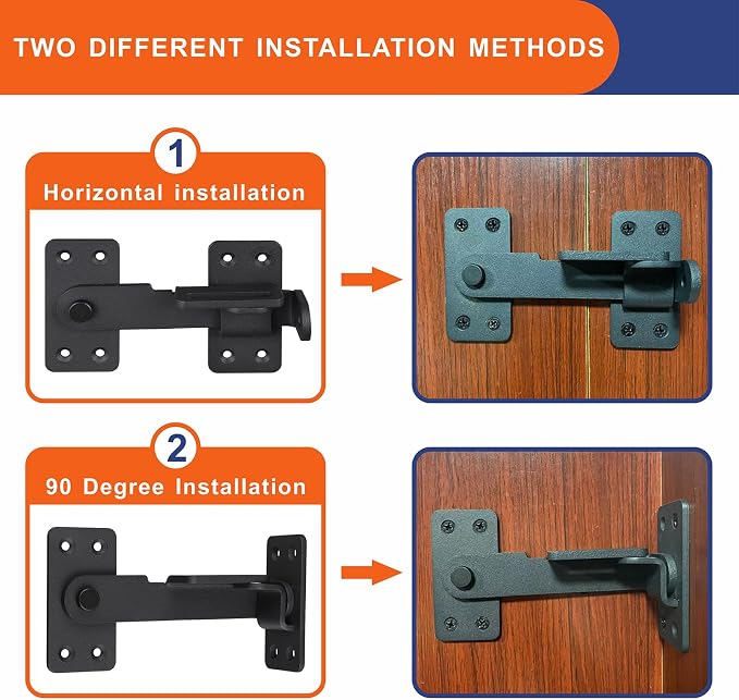 Flip Latch Lock, 90 Degre Heavy Duty Gate Latch - Image 4
