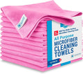 MW Pro Microfiber Cleaning Cloth | Pink | 12 Pack | 16” x 16” | All Purpose by MicrofiberWholesale