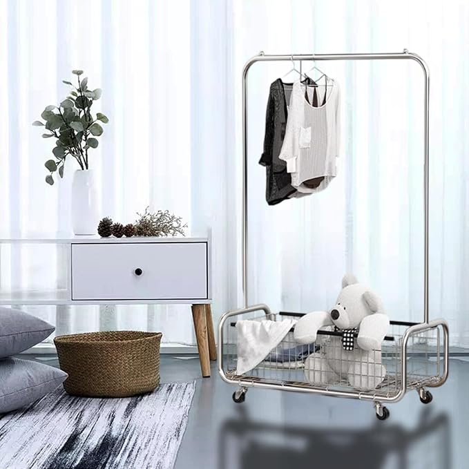 Garment Rack With Storage Baskets, Clothing Rack - Image 7