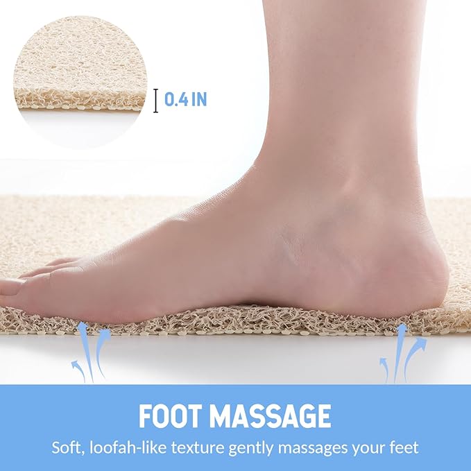 Non Slip Shower Mat, Anti Slip Bath Mat, Quick Drying Bath Tub Mats, Foot - Image 5