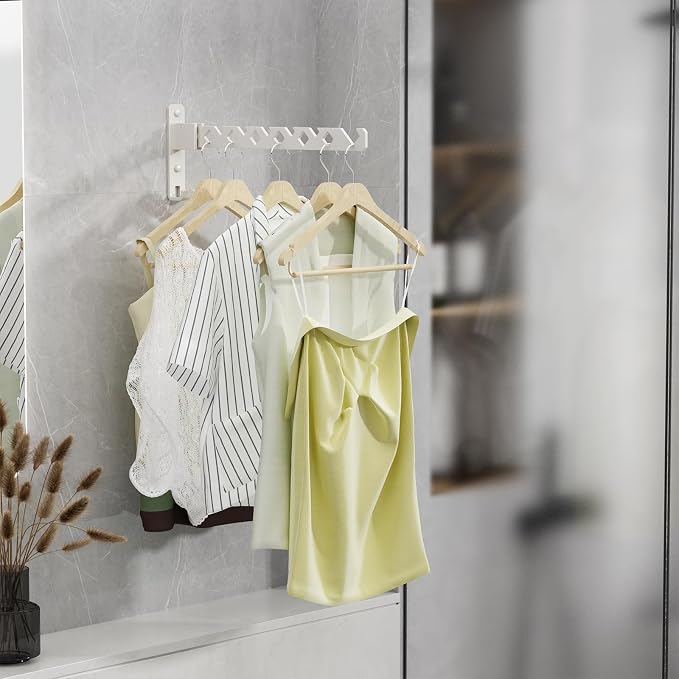 Wall Mounted Clothes Drying Rack, Wall Clothes Hanger Foldable, Laundry Hanger - Image 3