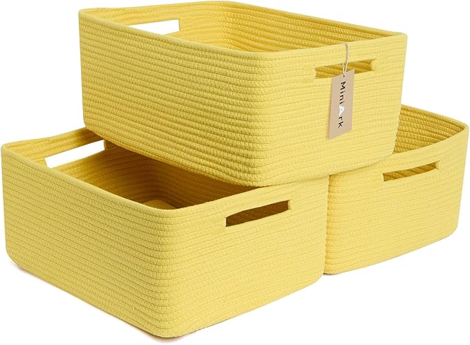Large Storage Baskets for Shelves, Closet Organizers Bins for Clothes Blanket by MiniArkStorageBasketsHome
