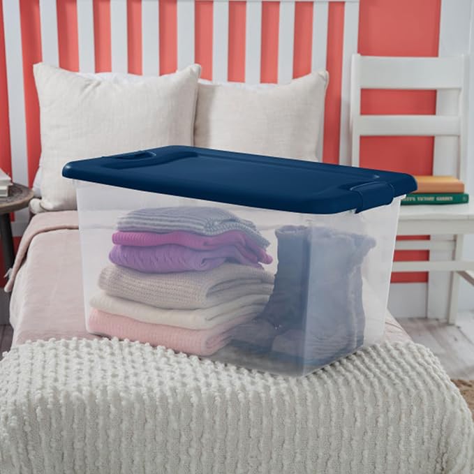 Sterilite 24-Pack Color Program, Large Clear Plastic Storage Bins - Image 5