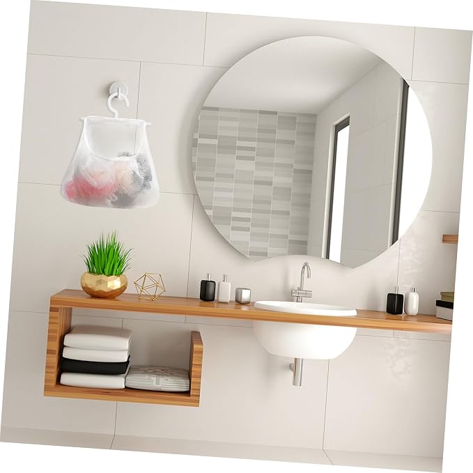 Cabilock 5pcs Mesh Hanging Bag Hanging Clothes Travel White Polyester Fruit - Image 6