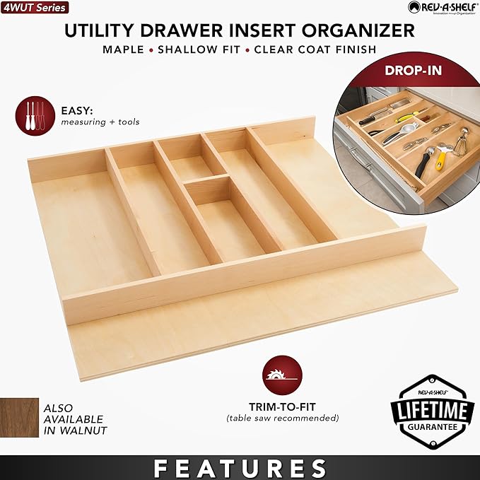 Rev-A-Shelf Trim-to-Fit Shallow Drawer Organizer - Image 3