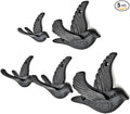 Ambipolar 5-Pack Bird Flying Style Coat Hooks, Vintage Black Hooks by Ambipolar
