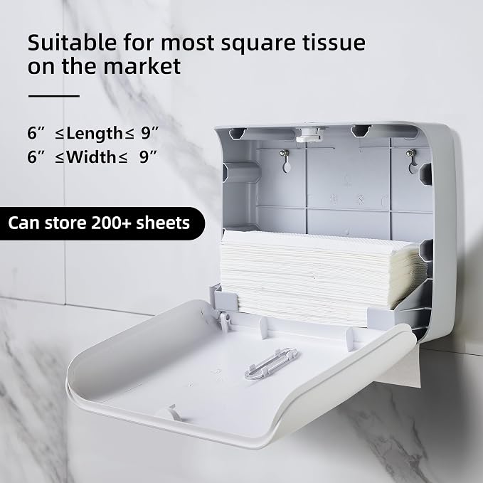 Paper Towel Dispenser Wall Mount Commercial Pack of 3 White Holder Fits - Image 2