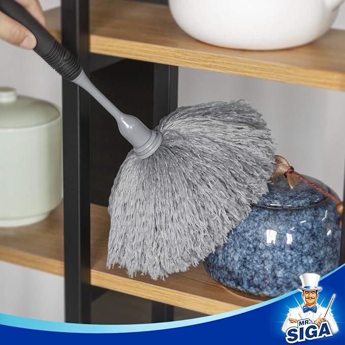 MR.SIGA Microfiber Delicate Duster, Comfortable Non Slip Handle, Detachable - Image 6