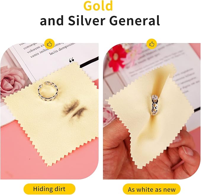 CATIFLIN 100pcs Premium Jewelry Cleaning Cloth, - Image 4