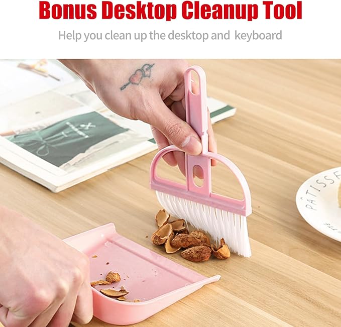 Broom and Dustpan Set with Long Handle – Upright Standing Broom Combo with - Image 7