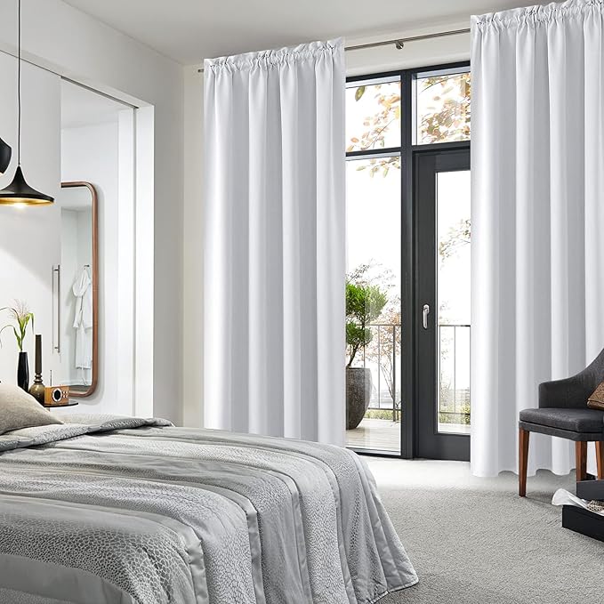 DWCN Blackout Curtains Room Darkening Thermal Insulated Bedroom Curtains Window - Image 2