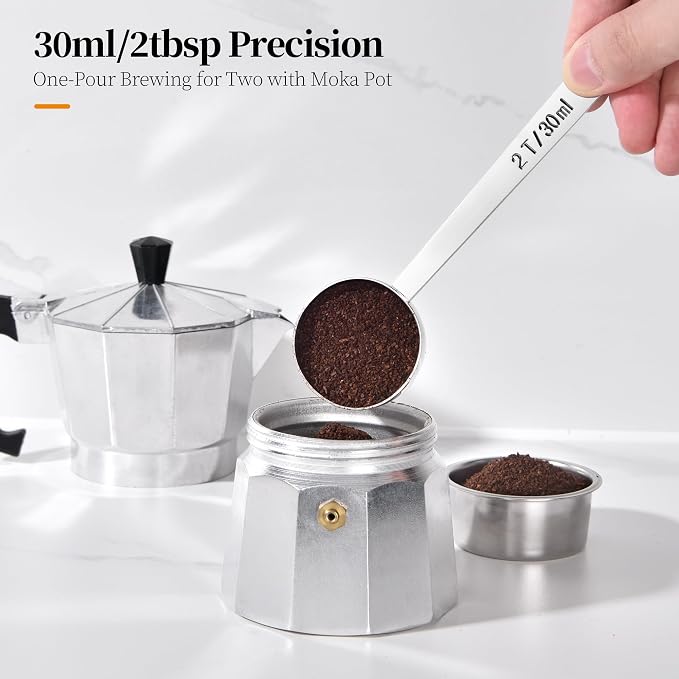 Long Handle Coffee Scoop: 18/8 Stainless Steel 5.98 Inch 2 Tablespoon Metal - Image 7