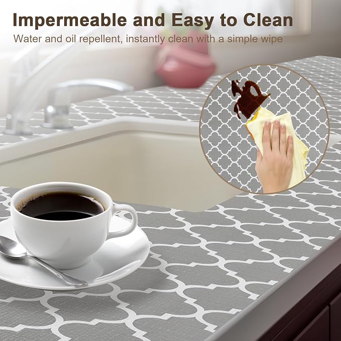 OcePor Non-Adhesive Drawer and Shelf Liner 24IN x 30FT，Non Slip Cabinet and - Image 3