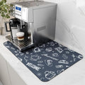 AMOAMI Coffee Mat Hide Stain Rubber Backed Absorbent Dish Drying Mat by AMOAMI