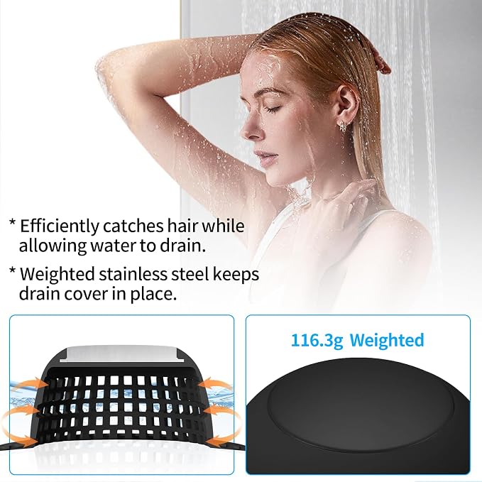 Shower Drain Hair Catcher, Bathtub Drain Cover Foldable Silicone Shower & Tub - Image 4