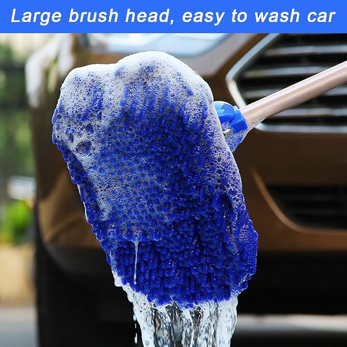 47" Car Wash Brush Kit Mitt Mop Sponge - Image 2