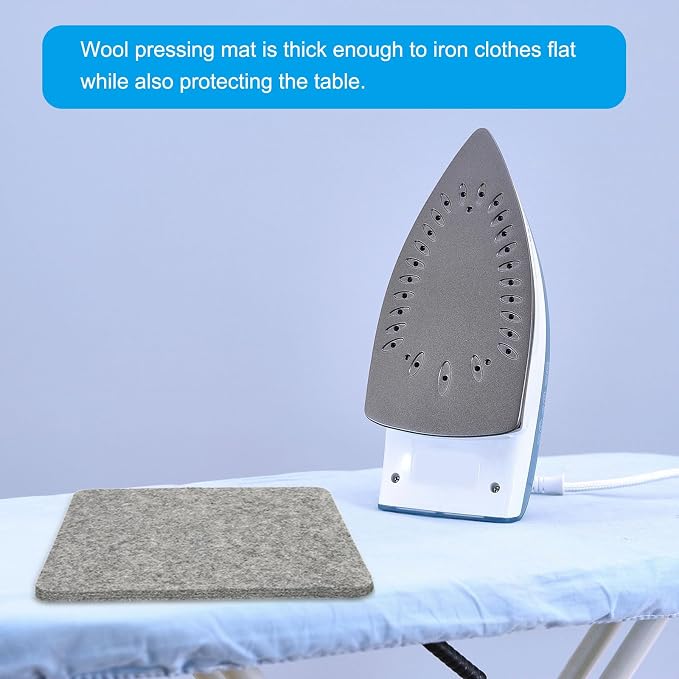 PATIKIL Wool Pressing Mat, 8.5" x 8.5" Wool Ironing Pad Blanket 0.5" Thickened - Image 4