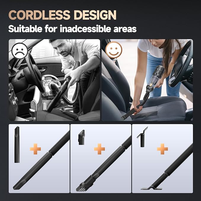 Car Vacuum Portable Cordless, Foldable Handheld Vacuum - Image 5