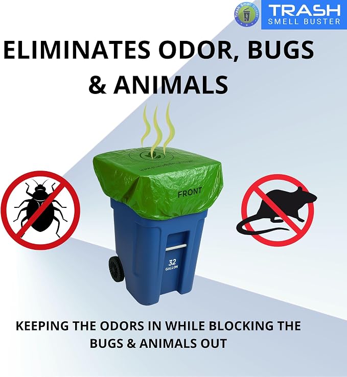 Outdoor Trash Can Cover Biodegradable Odor Eliminating Bag - Image 4