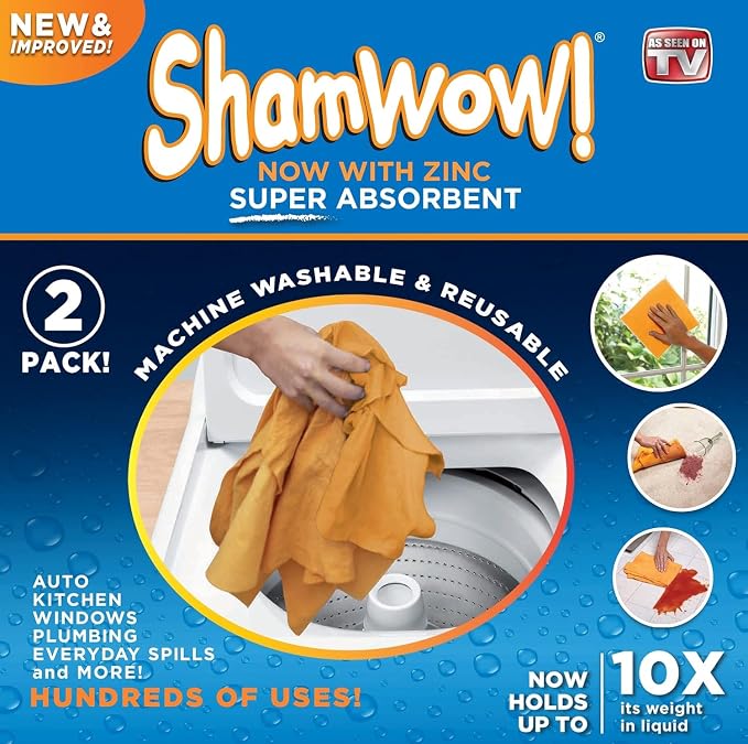 ShamWow Original Super Absorbent Multi-Purpose Cleaning Shammy Chamois Towel - Image 4