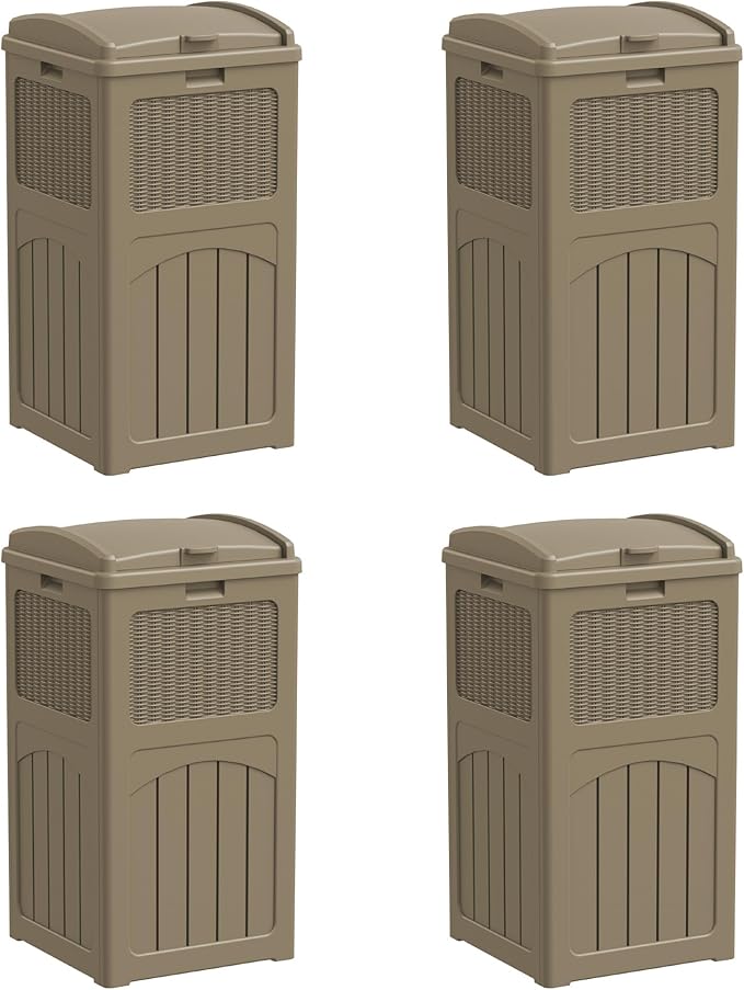 Greesum 33 Gallon Resin Outdoor Trash Can by BuynowfromGreesum