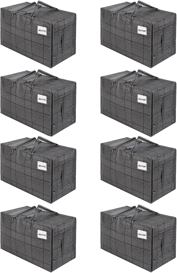 VENO 8 Pack Moving and Storage Bags, Heavy Duty, Alternative to Moving Boxes by Veno