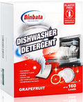 Eco Dishwasher Detergent Sheets Up To 160 Loads, Grapefruit Scent Plastic Free by Binbata