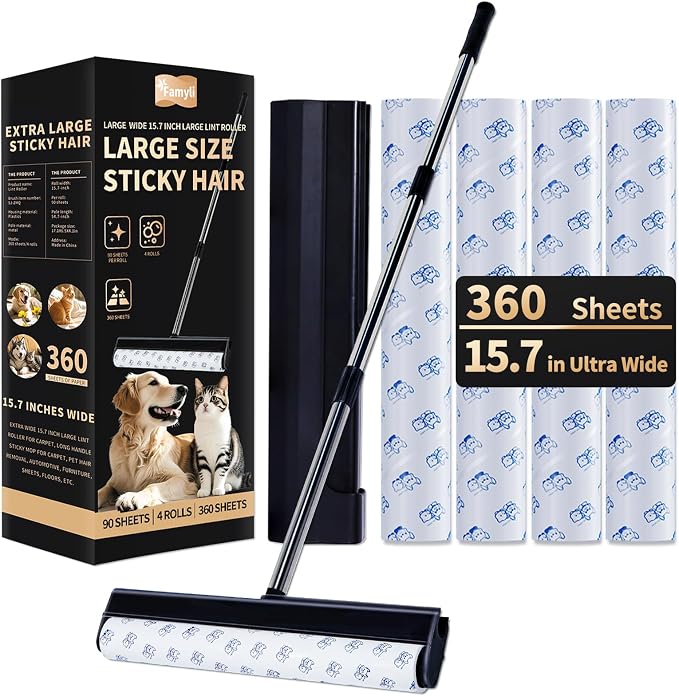 Large Lint Rollers for Carpet, 15.74 in Extra Sticky Rollers for Floor by Unknown