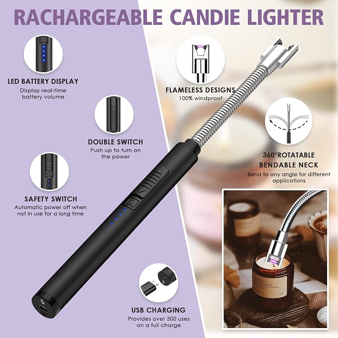 6 in 1 Candle Accessory Set, Candle Wick Trimmer Cutter, Candle Wick Dipper - Image 2