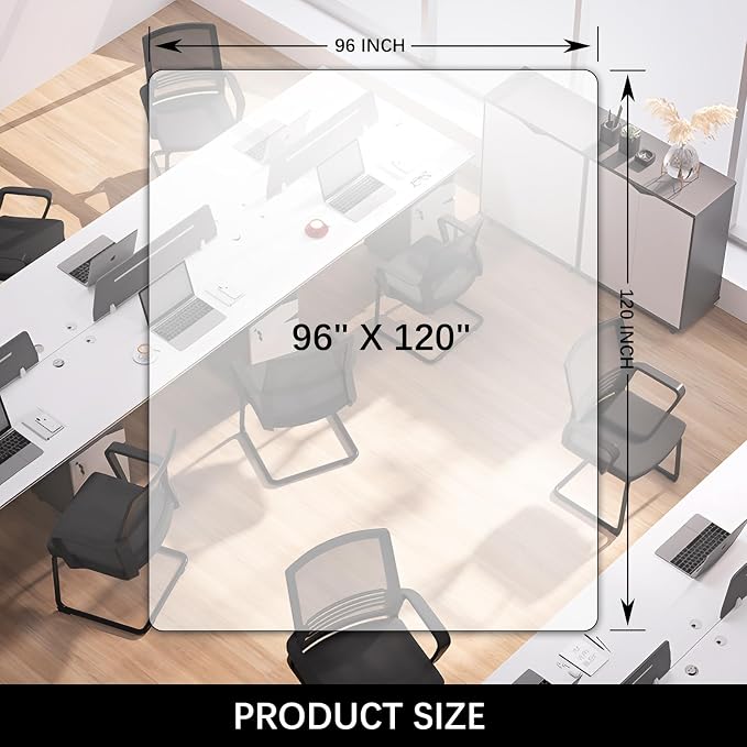 Kuyal Clear Chair Mat, Hard Floor Use - Image 7