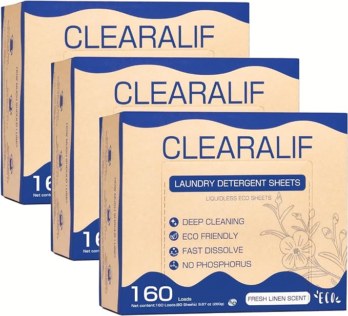 CLEARALIF Laundry Detergent Sheets, Fresh Linen, Apartments by CLEARALIF