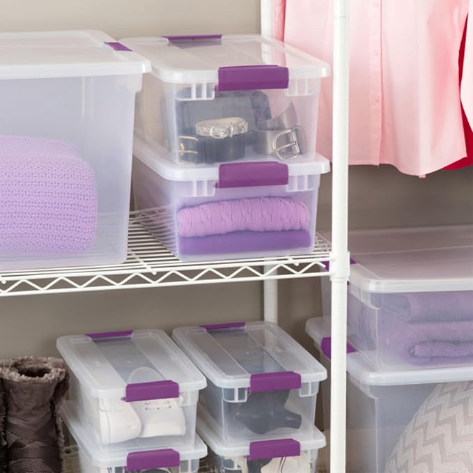 Sterilite 12-Pack 15 Quart ClearView Latch Box, Stackable Organizer Bins - Image 8
