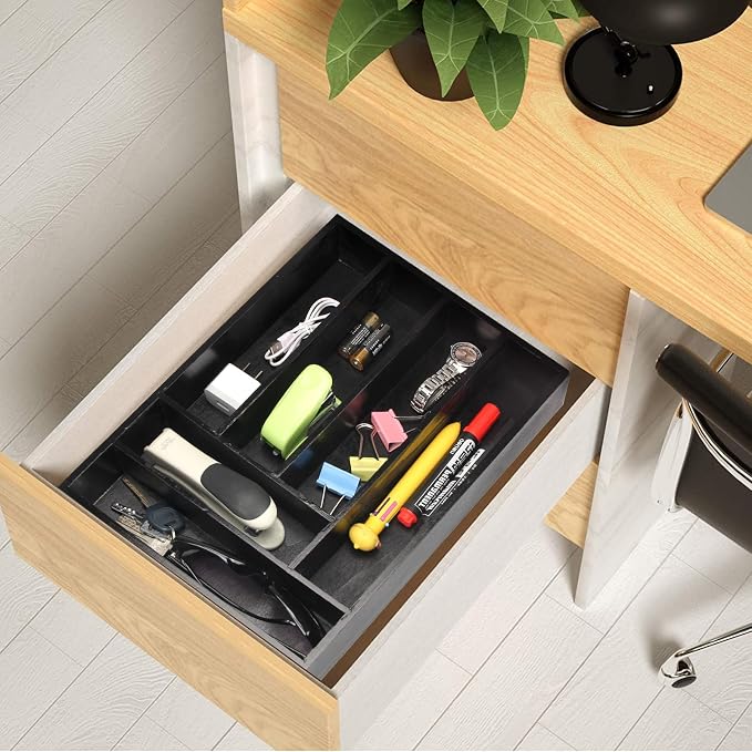 Kitchen Wood Utensil Tray Silverware Drawer Organizer Wooden Cutlery Trays - Image 4