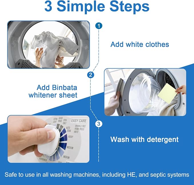 Eco Laundry Whitener Sheets 78 Count – Binbata Unscented High Concentrated - Image 3