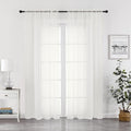 Chyhomenyc Sheer Ivory Curtains 90 inches Long 2 Panels, Light Filtering Soft by Chyhomenyc