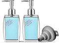 Blue Soap Dispenser with Refillable Plastic Pump by Unknown