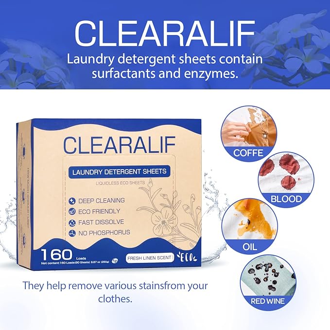 CLEARALIF Laundry Detergent Sheets, Fresh Linen, Apartments - Image 2