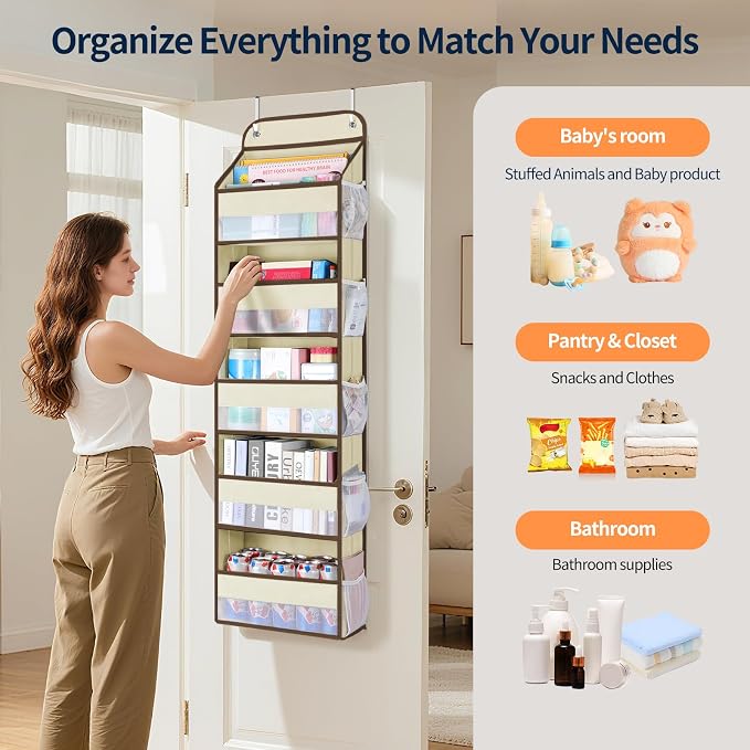 Yecaye Over The Door Organizer Storage, 5-Tier Heavy Duty Door Organizers - Image 5